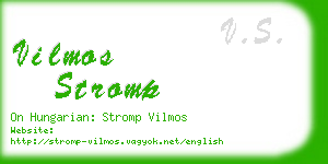 vilmos stromp business card